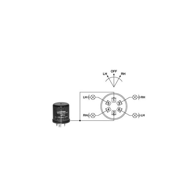 Commutateur Clignotant 3 Positions Ø 14 MM référence fournisseur 1244108
